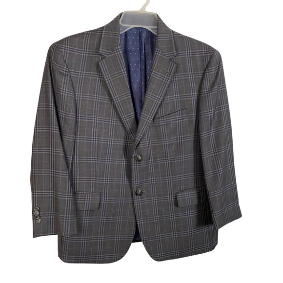 Joseph Abboud Other - Joseph Abboud JOE Mens 42S Wool Blazer Grey Blue Glen Plaid Sport Coat